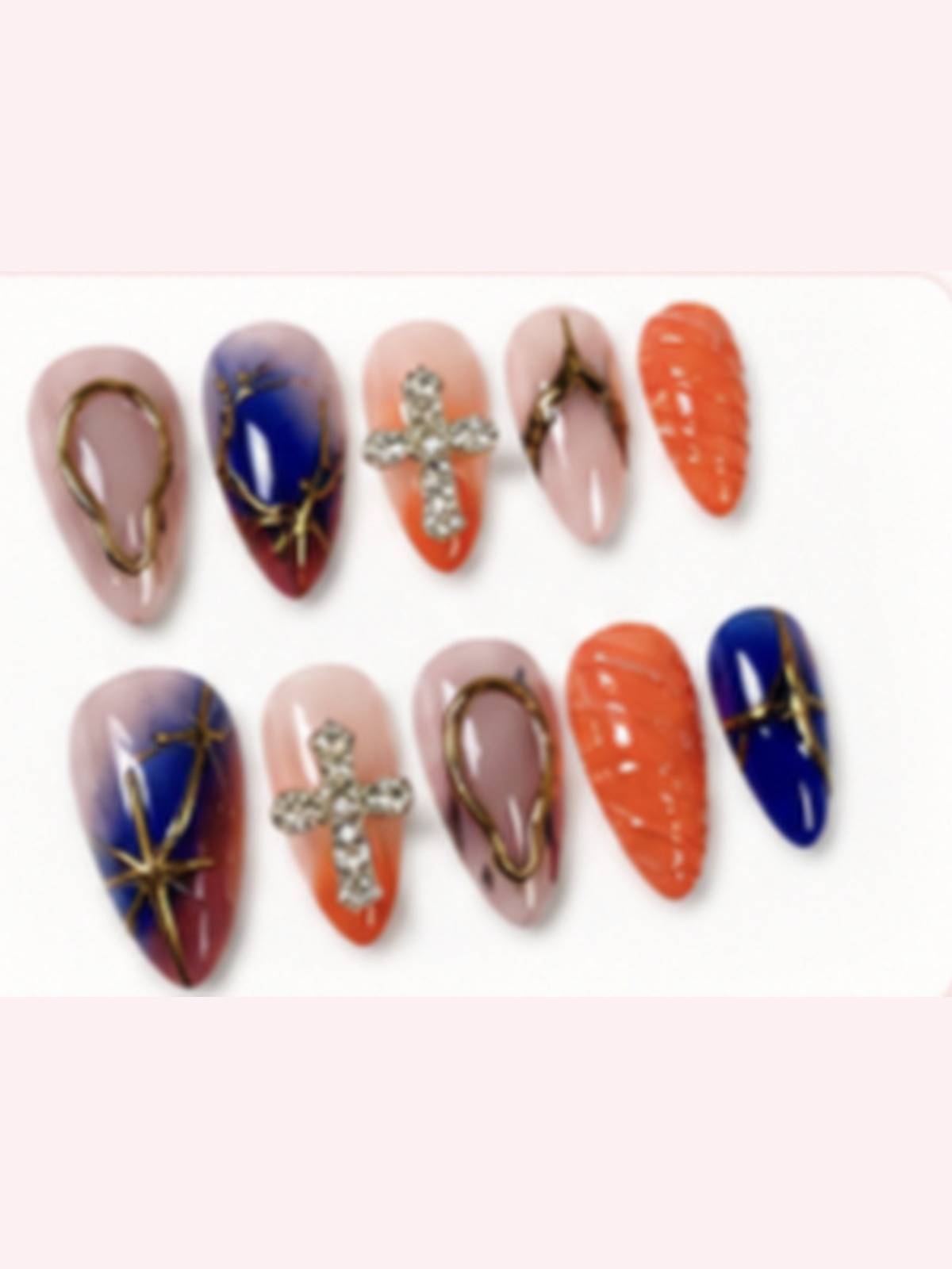 Midnight Ember press-on nail set
